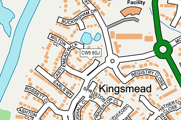 CW9 8GJ map - OS OpenMap – Local (Ordnance Survey) CW9 8GJ map - OS OpenMap – Local (Ordnance Survey)