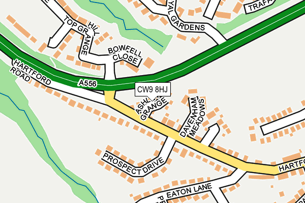 CW9 8HJ map - OS OpenMap – Local (Ordnance Survey) CW9 8HJ map - OS OpenMap – Local (Ordnance Survey)