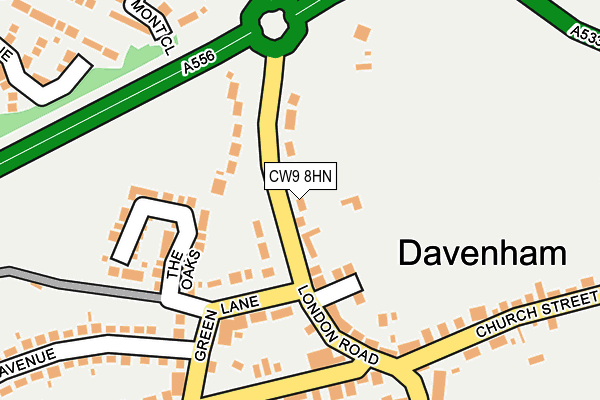 CW9 8HN map - OS OpenMap – Local (Ordnance Survey) CW9 8HN map - OS OpenMap – Local (Ordnance Survey)
