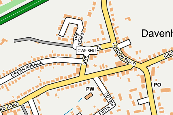 CW9 8HU map - OS OpenMap – Local (Ordnance Survey) CW9 8HU map - OS OpenMap – Local (Ordnance Survey)