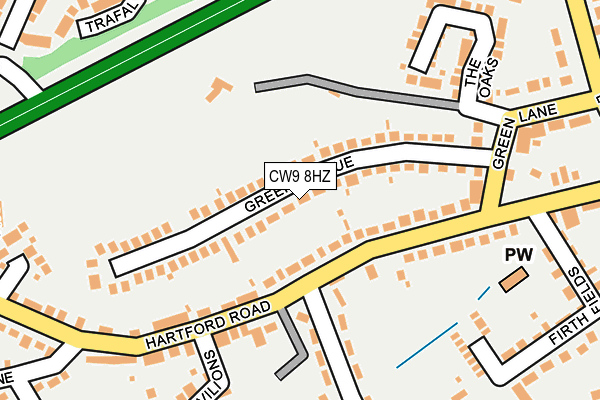 CW9 8HZ map - OS OpenMap – Local (Ordnance Survey) CW9 8HZ map - OS OpenMap – Local (Ordnance Survey)