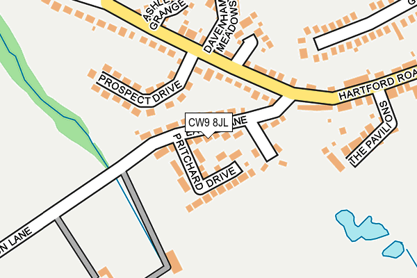 CW9 8JL map - OS OpenMap – Local (Ordnance Survey) CW9 8JL map - OS OpenMap – Local (Ordnance Survey)