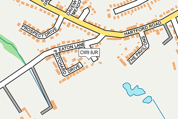 CW9 8JR map - OS OpenMap – Local (Ordnance Survey) CW9 8JR map - OS OpenMap – Local (Ordnance Survey)