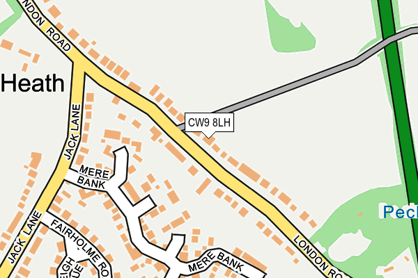 CW9 8LH map - OS OpenMap – Local (Ordnance Survey) CW9 8LH map - OS OpenMap – Local (Ordnance Survey)