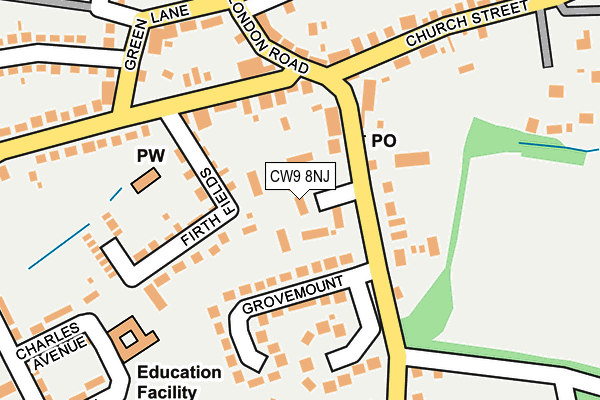 CW9 8NJ map - OS OpenMap – Local (Ordnance Survey) CW9 8NJ map - OS OpenMap – Local (Ordnance Survey)