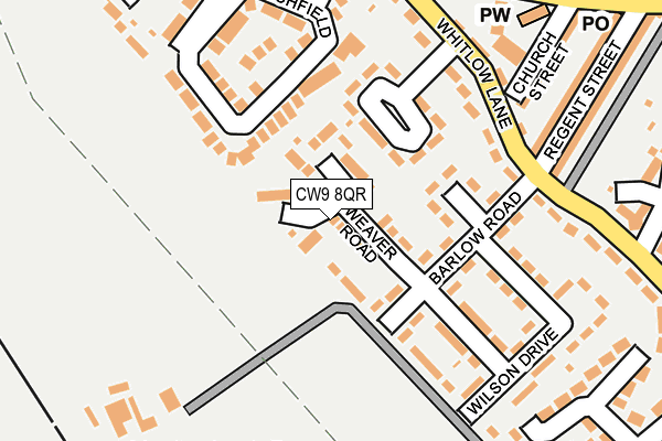 CW9 8QR map - OS OpenMap – Local (Ordnance Survey) CW9 8QR map - OS OpenMap – Local (Ordnance Survey)
