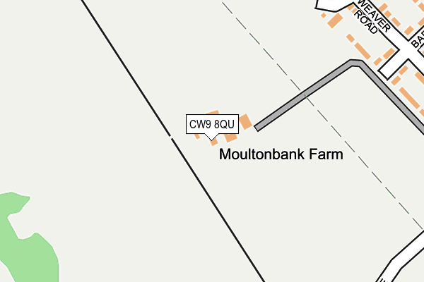 CW9 8QU map - OS OpenMap – Local (Ordnance Survey) CW9 8QU map - OS OpenMap – Local (Ordnance Survey)