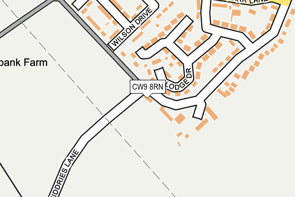 CW9 8RN map - OS OpenMap – Local (Ordnance Survey) CW9 8RN map - OS OpenMap – Local (Ordnance Survey)