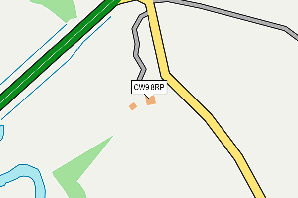 CW9 8RP map - OS OpenMap – Local (Ordnance Survey) CW9 8RP map - OS OpenMap – Local (Ordnance Survey)