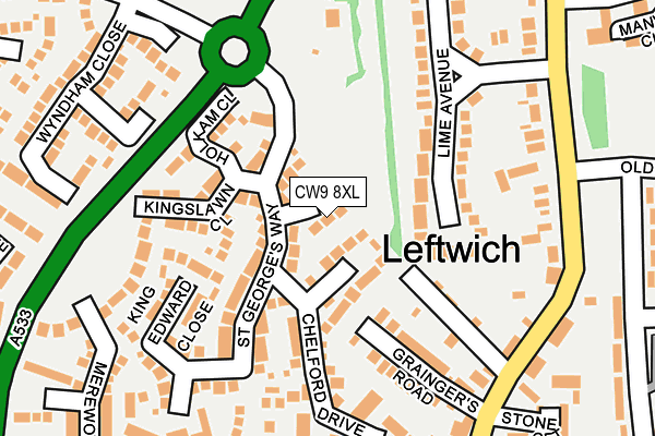 CW9 8XL map - OS OpenMap – Local (Ordnance Survey) CW9 8XL map - OS OpenMap – Local (Ordnance Survey)