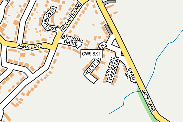 CW9 8XT map - OS OpenMap – Local (Ordnance Survey) CW9 8XT map - OS OpenMap – Local (Ordnance Survey)