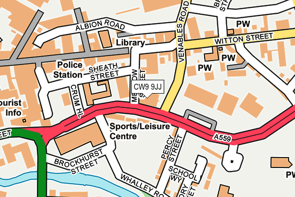 CW9 9JJ map - OS OpenMap – Local (Ordnance Survey) CW9 9JJ map - OS OpenMap – Local (Ordnance Survey)