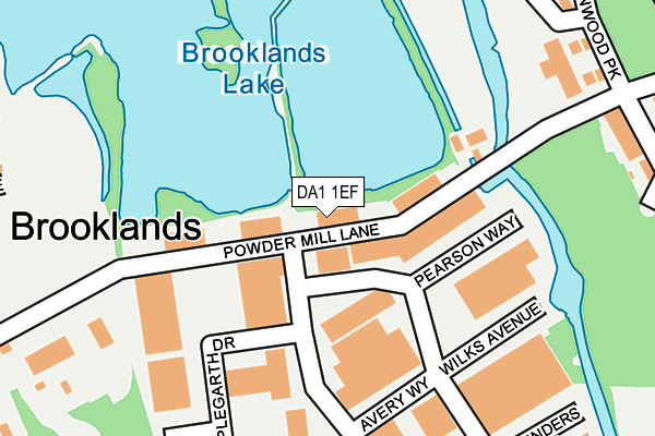 DA1 1EF map - OS OpenMap – Local (Ordnance Survey)