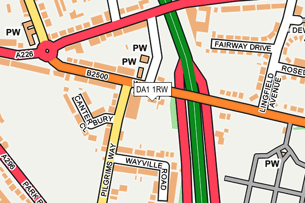 DA1 1RW map - OS OpenMap – Local (Ordnance Survey) DA1 1RW map - OS OpenMap – Local (Ordnance Survey)