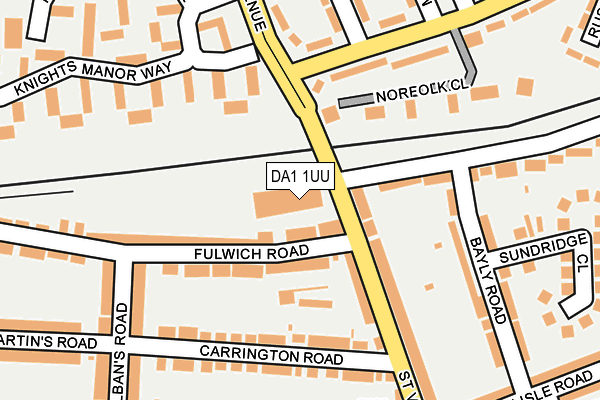 DA1 1UU map - OS OpenMap – Local (Ordnance Survey) DA1 1UU map - OS OpenMap – Local (Ordnance Survey)