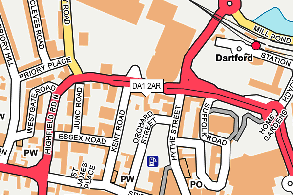 DA1 2AR map - OS OpenMap – Local (Ordnance Survey) DA1 2AR map - OS OpenMap – Local (Ordnance Survey)