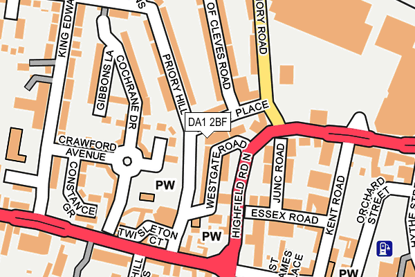 DA1 2BF map - OS OpenMap – Local (Ordnance Survey) DA1 2BF map - OS OpenMap – Local (Ordnance Survey)