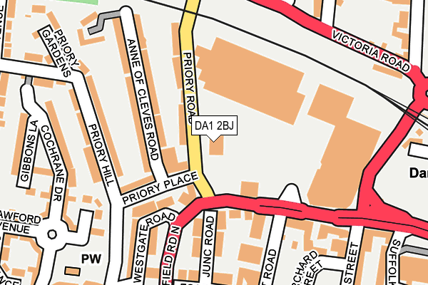 DA1 2BJ map - OS OpenMap – Local (Ordnance Survey) DA1 2BJ map - OS OpenMap – Local (Ordnance Survey)