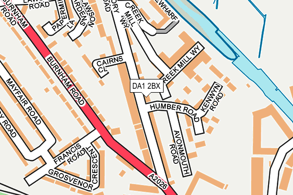 DA1 2BX map - OS OpenMap – Local (Ordnance Survey) DA1 2BX map - OS OpenMap – Local (Ordnance Survey)