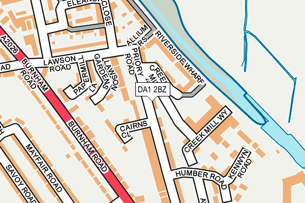 DA1 2BZ map - OS OpenMap – Local (Ordnance Survey) DA1 2BZ map - OS OpenMap – Local (Ordnance Survey)