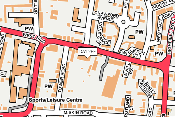 DA1 2EF map - OS OpenMap – Local (Ordnance Survey) DA1 2EF map - OS OpenMap – Local (Ordnance Survey)