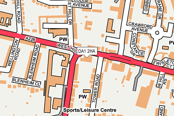 DA1 2HA map - OS OpenMap – Local (Ordnance Survey) DA1 2HA map - OS OpenMap – Local (Ordnance Survey)