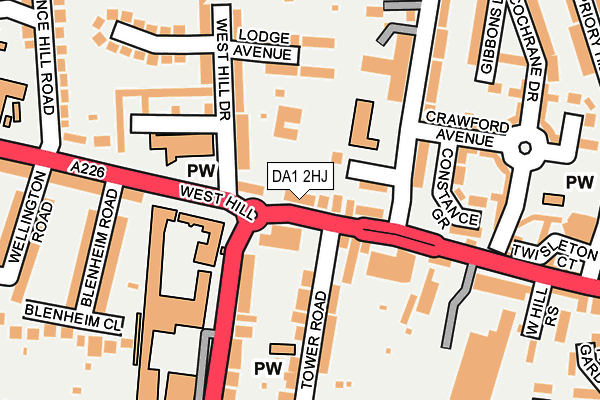 DA1 2HJ map - OS OpenMap – Local (Ordnance Survey) DA1 2HJ map - OS OpenMap – Local (Ordnance Survey)
