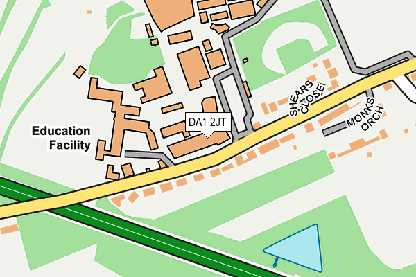 DA1 2JT map - OS OpenMap – Local (Ordnance Survey) DA1 2JT map - OS OpenMap – Local (Ordnance Survey)