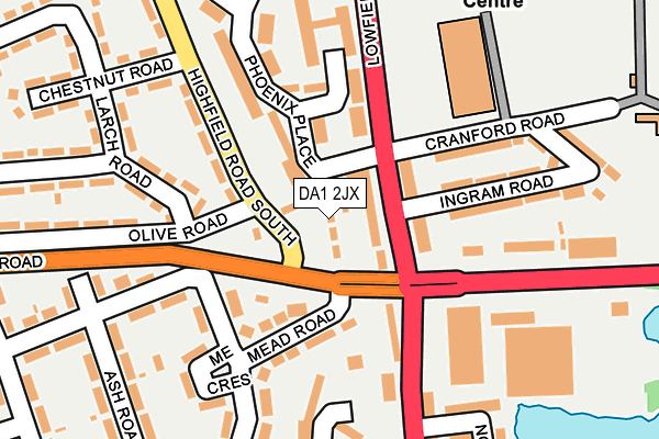 DA1 2JX map - OS OpenMap – Local (Ordnance Survey) DA1 2JX map - OS OpenMap – Local (Ordnance Survey)