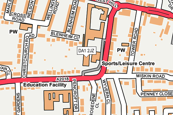 DA1 2JZ map - OS OpenMap – Local (Ordnance Survey) DA1 2JZ map - OS OpenMap – Local (Ordnance Survey)