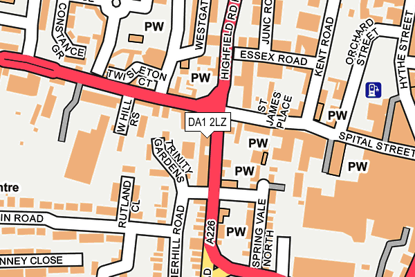 DA1 2LZ map - OS OpenMap – Local (Ordnance Survey) DA1 2LZ map - OS OpenMap – Local (Ordnance Survey)