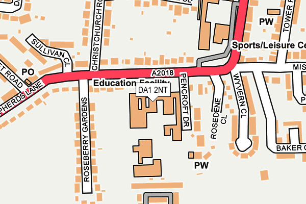 DA1 2NT map - OS OpenMap – Local (Ordnance Survey) DA1 2NT map - OS OpenMap – Local (Ordnance Survey)