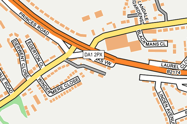 DA1 2PX map - OS OpenMap – Local (Ordnance Survey) DA1 2PX map - OS OpenMap – Local (Ordnance Survey)