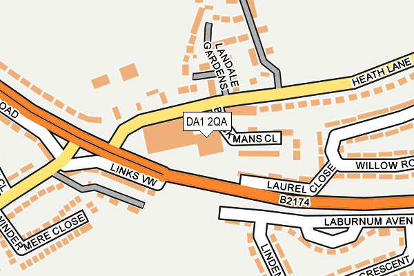 DA1 2QA map - OS OpenMap – Local (Ordnance Survey) DA1 2QA map - OS OpenMap – Local (Ordnance Survey)