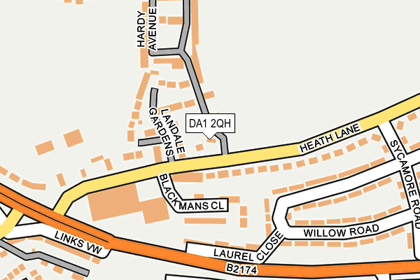 DA1 2QH map - OS OpenMap – Local (Ordnance Survey) DA1 2QH map - OS OpenMap – Local (Ordnance Survey)