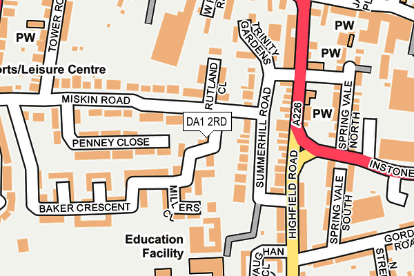 DA1 2RD map - OS OpenMap – Local (Ordnance Survey) DA1 2RD map - OS OpenMap – Local (Ordnance Survey)