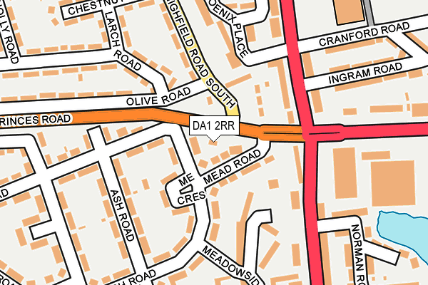 DA1 2RR map - OS OpenMap – Local (Ordnance Survey) DA1 2RR map - OS OpenMap – Local (Ordnance Survey)