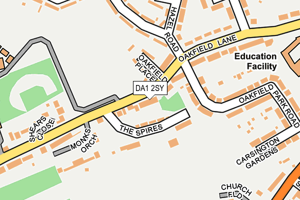 DA1 2SY map - OS OpenMap – Local (Ordnance Survey) DA1 2SY map - OS OpenMap – Local (Ordnance Survey)