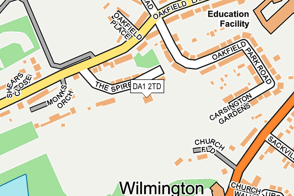DA1 2TD map - OS OpenMap – Local (Ordnance Survey) DA1 2TD map - OS OpenMap – Local (Ordnance Survey)