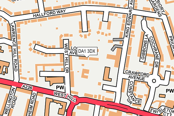 DA1 3DX map - OS OpenMap – Local (Ordnance Survey) DA1 3DX map - OS OpenMap – Local (Ordnance Survey)