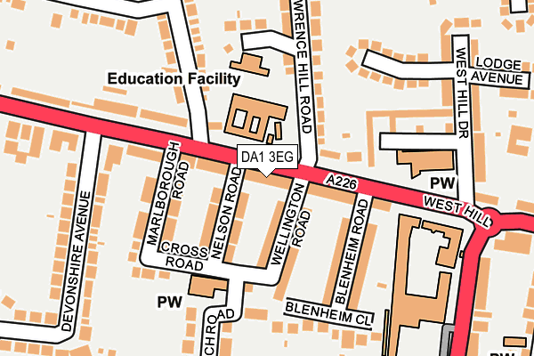 DA1 3EG map - OS OpenMap – Local (Ordnance Survey) DA1 3EG map - OS OpenMap – Local (Ordnance Survey)
