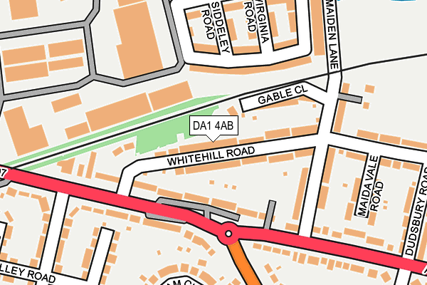DA1 4AB map - OS OpenMap – Local (Ordnance Survey)