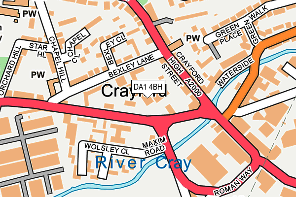 DA1 4BH map - OS OpenMap – Local (Ordnance Survey) DA1 4BH map - OS OpenMap – Local (Ordnance Survey)