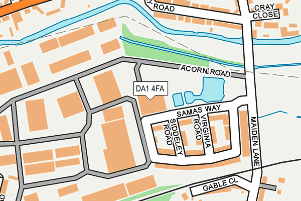 DA1 4FA map - OS OpenMap – Local (Ordnance Survey) DA1 4FA map - OS OpenMap – Local (Ordnance Survey)