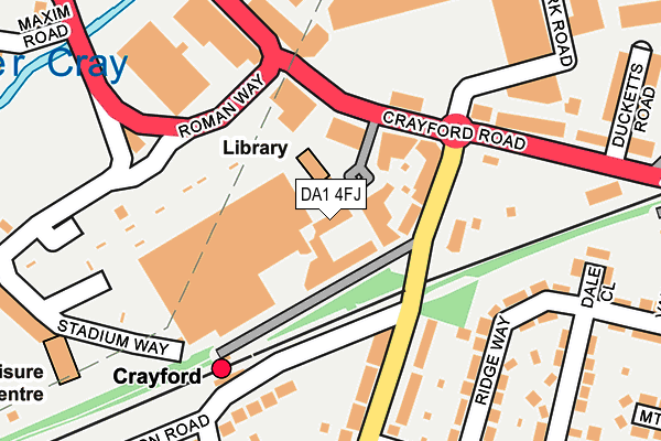 DA1 4FJ map - OS OpenMap – Local (Ordnance Survey) DA1 4FJ map - OS OpenMap – Local (Ordnance Survey)
