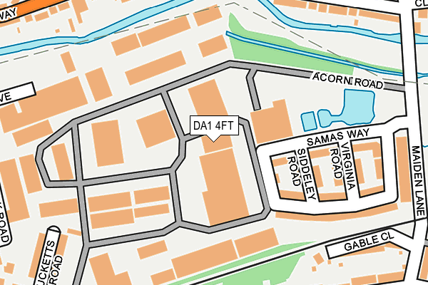 DA1 4FT map - OS OpenMap – Local (Ordnance Survey) DA1 4FT map - OS OpenMap – Local (Ordnance Survey)