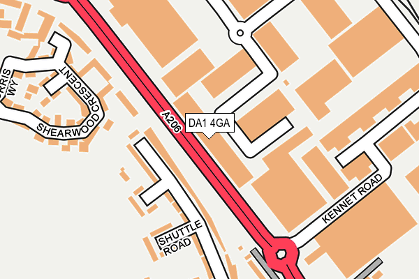 DA1 4GA map - OS OpenMap – Local (Ordnance Survey) DA1 4GA map - OS OpenMap – Local (Ordnance Survey)