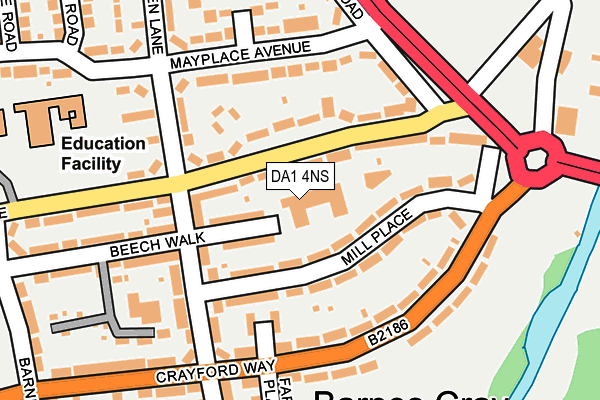 DA1 4NS map - OS OpenMap – Local (Ordnance Survey) DA1 4NS map - OS OpenMap – Local (Ordnance Survey)