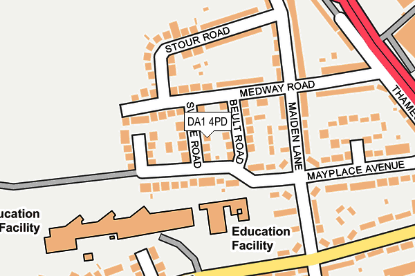 DA1 4PD map - OS OpenMap – Local (Ordnance Survey) DA1 4PD map - OS OpenMap – Local (Ordnance Survey)