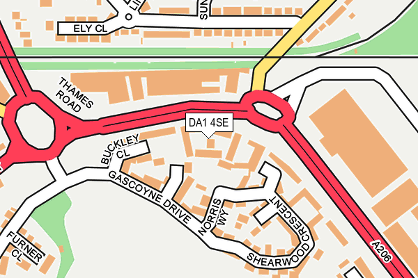 DA1 4SE map - OS OpenMap – Local (Ordnance Survey) DA1 4SE map - OS OpenMap – Local (Ordnance Survey)